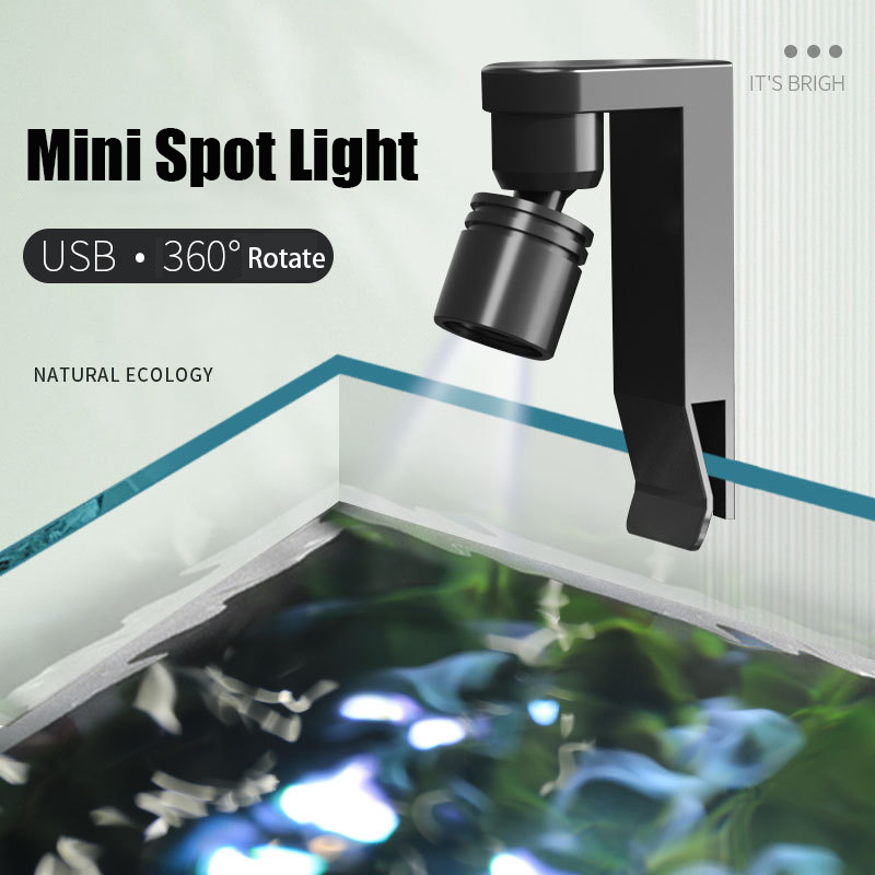 Aquarium Marine Lights - USB-klemlicht Waterdicht wit/geel kleur Spotlicht voor