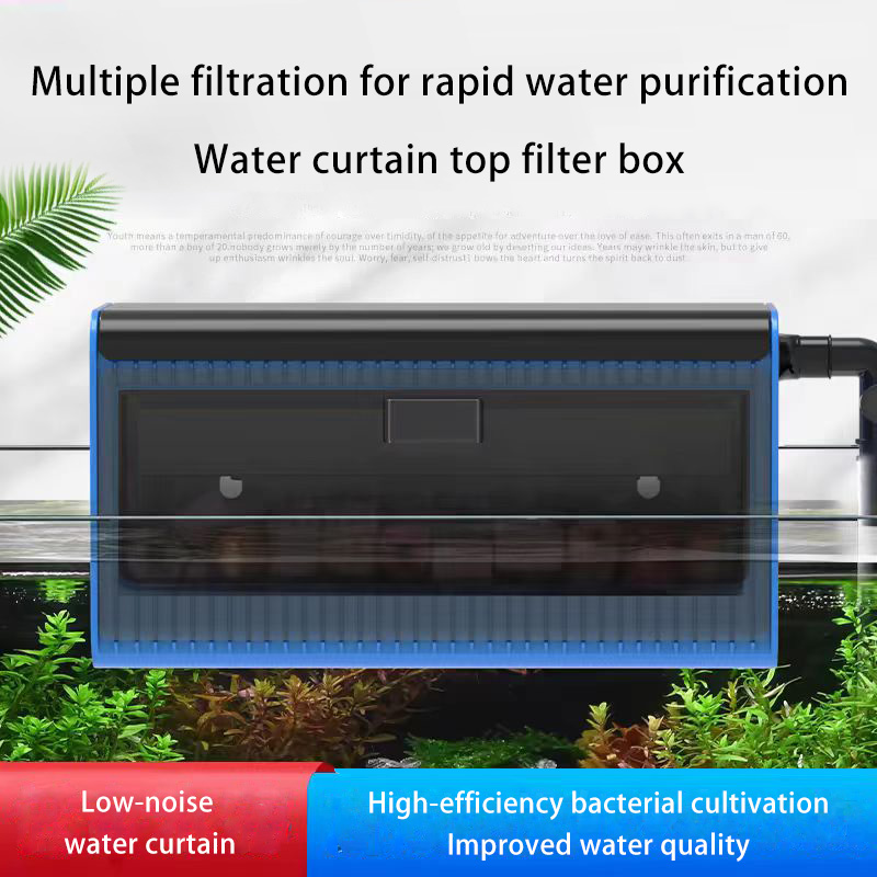 Reef Tank Filter - Wandmontage aquariumfilterbox, vrij water, kleine druppelfilterpomp,