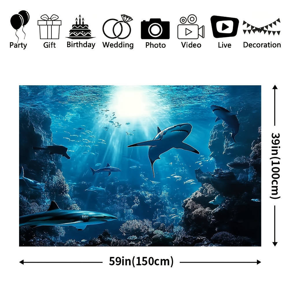 Majestueus diepzeehaai wandtap - Ocean Aquarium recensie en prijs