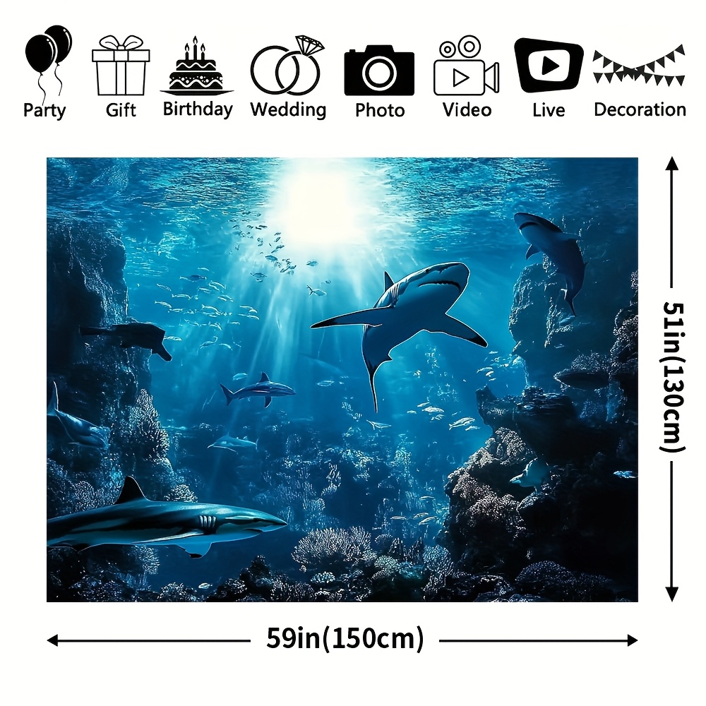 Majestueus diepzeehaai wandtap - Ocean Aquarium recensie en prijs
