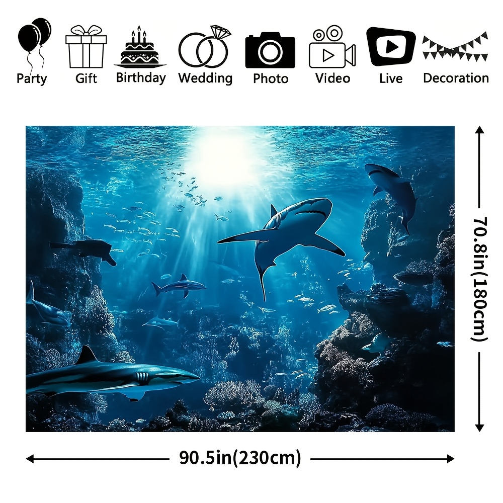 Majestueus diepzeehaai wandtap - Ocean Aquarium recensie en prijs