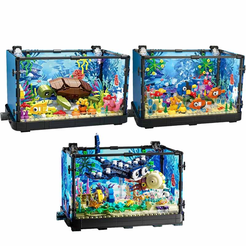 Aquarium bouwsteenset met lich - Aquarium Marine Lights recensie en prijs