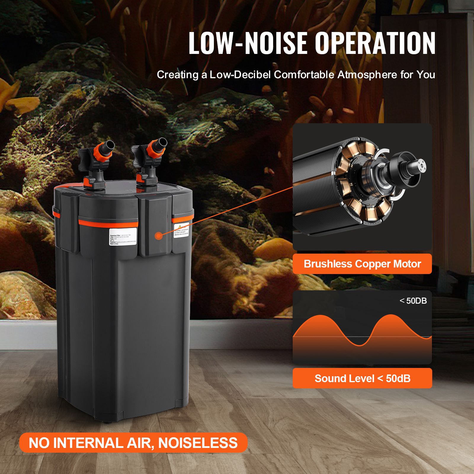 Aquariumfilter 528GPH, 5-traps - Reef Tank Filter recensie en prijs