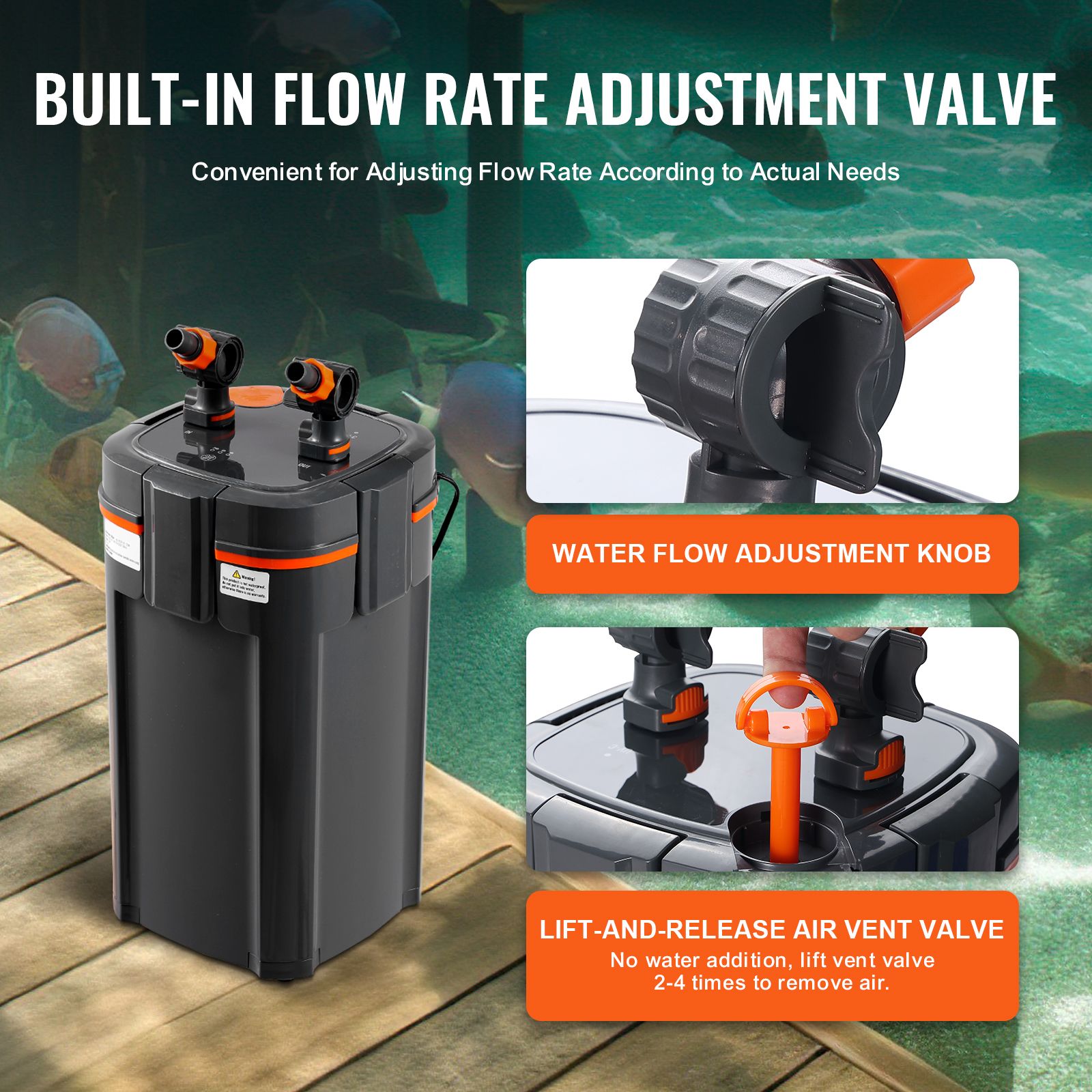 Aquariumfilter 528GPH, 5-traps - Reef Tank Filter recensie en prijs